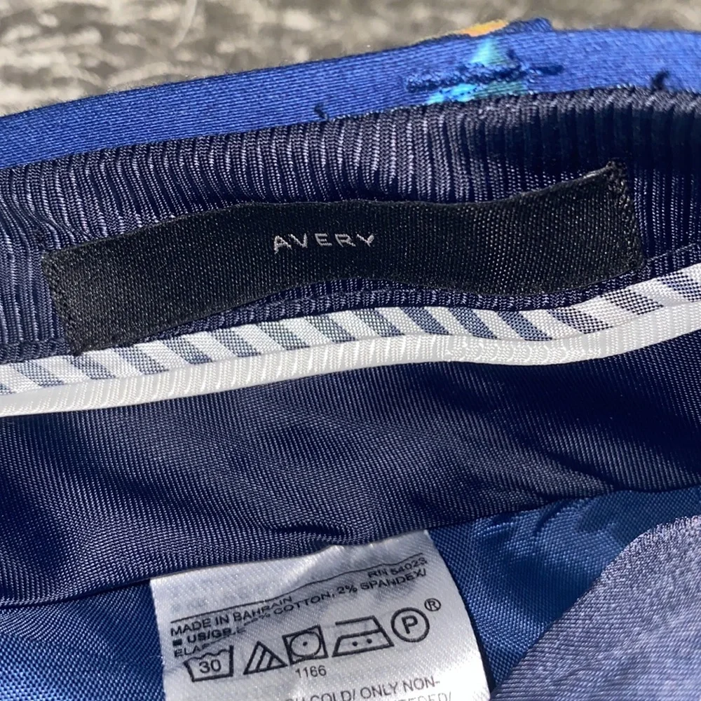 Banana Republic Avery Navy Blue floral work pants